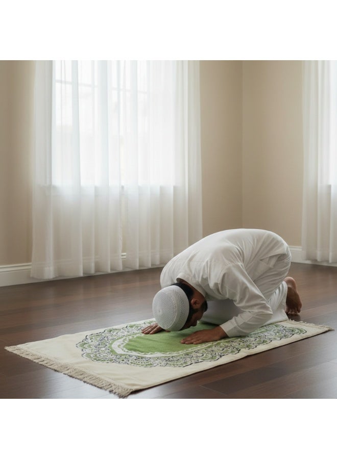 سندس سجادة صلاة لامسات خوشوي مع مصحف قيام الساعة مقاس 17×24 - Image 4